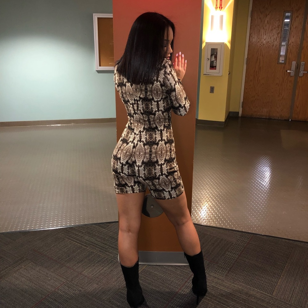 Snake print romper